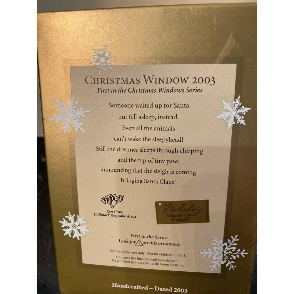 2003 Hallmark Keepsake Ornament Club Christmas Window 2003 Series Edition 1st